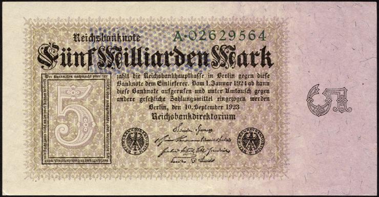 R.112a: 5 Milliarden Mark 1923 Reichsdruck (2) 