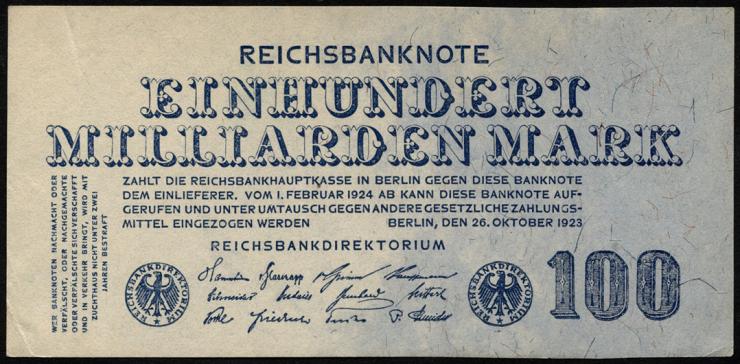 R.123: 100 Milliarden Mark 1923 (1-) 