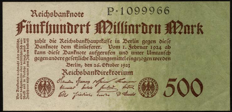 R.124a: 500 Milliarden Mark 1923 Reichsdruck (2) 