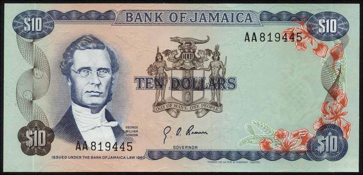 Jamaika / Jamaica P.057 10 Dollars (1970) (1) 