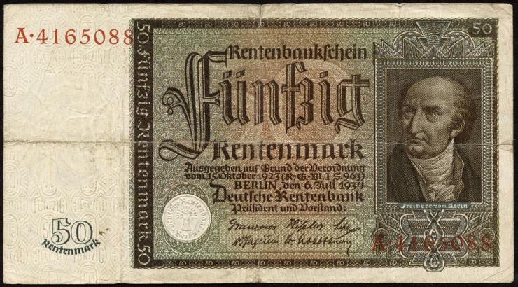 R.165: 50 Rentenmark 1934 v.Stein (4) 