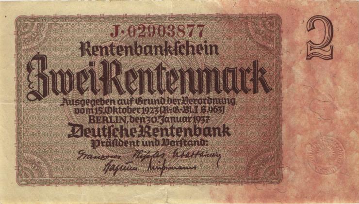 R.167fF: 2 Rentenmark 1937 (3) 
