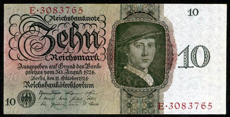 R.168a 10 Reichsmark 1924 U/E (1) 
