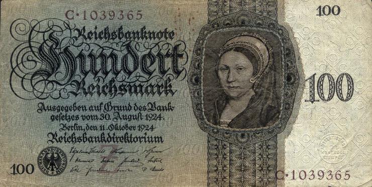 R.171a: 100 Reichsmark 1924 (3) 