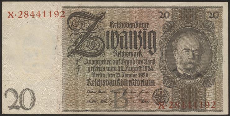 R.174a: 20 Reichsmark 1929 (1) 