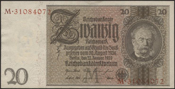 R.174b: 20 Reichsmark 1929 (2) 