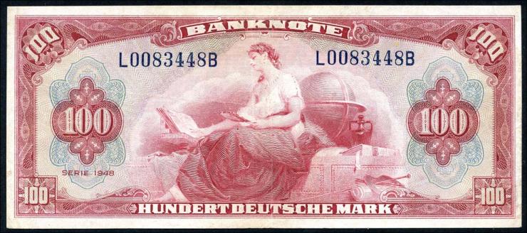 R.244 100 DM 1948 (3) "Roter Hunderter" 
