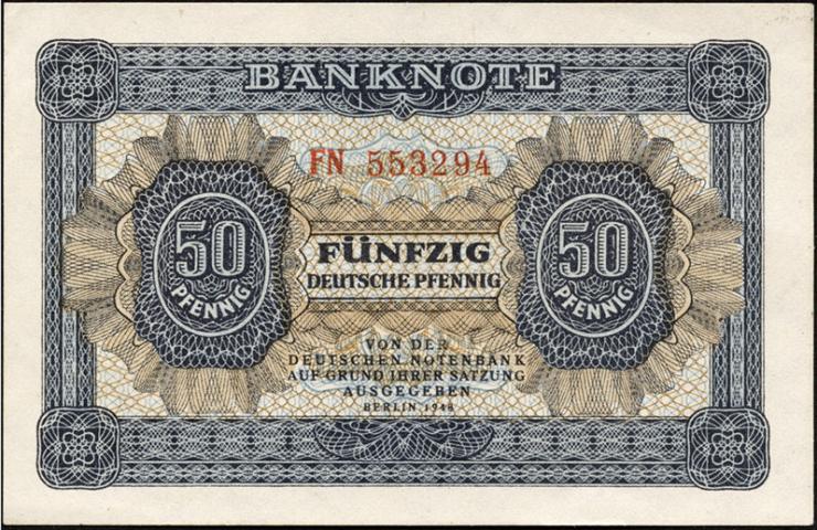 R.339b: 50 Pfennig 1948 6-stellig FN (1/1-) 