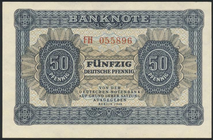 R.339b: 50 Pfennig 1948  Serie FH 6-stellig (1/1-) 