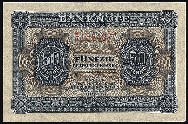 R.339d: 50 Pfennig 1948 Serie T (2/1) 