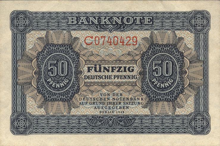 R.339d: 50 Pfennig 1948 Serie C 7-stellig (2+) 
