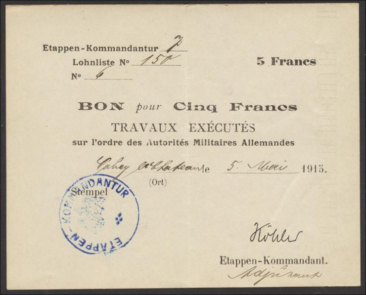 R.408 5 Francs 1915 (2) 