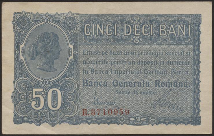 R.473a: Besetzung Rumänien 50 Bani 1917 (2) 