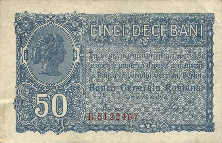 R.473a: Besetzung Rumänien 50 Bani 1917 (1-) 