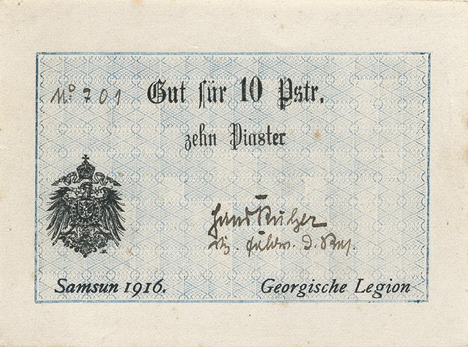R.485b: Georgische Legion 10 Piaster 1916 (1) 