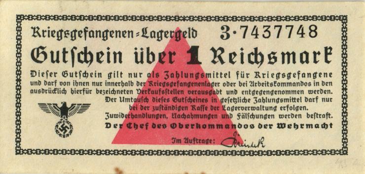 R.518: Kriegsgefangenengeld 1 Reichsmark (1939) (1-) 