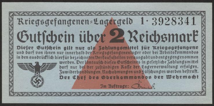 R.519a: Kriegsgefangenengeld 2 Reichsmark Serie 1 (1939) (1) 