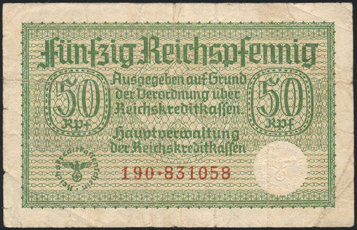 R.550a:  50 Rpfg. (1939) Reichskreditkasse (4) 