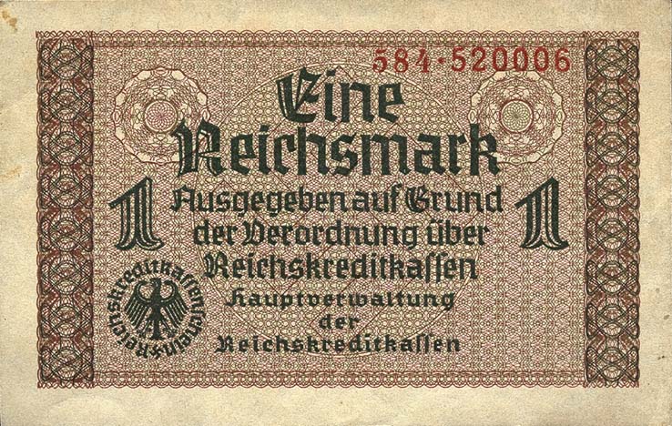 R.551b: 1 Reichsmark (1939) Reichskreditkasse (3) 