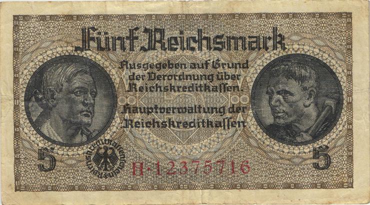 R.553b:  5 Reichsmark (1939) Reichskreditkasse (3) 