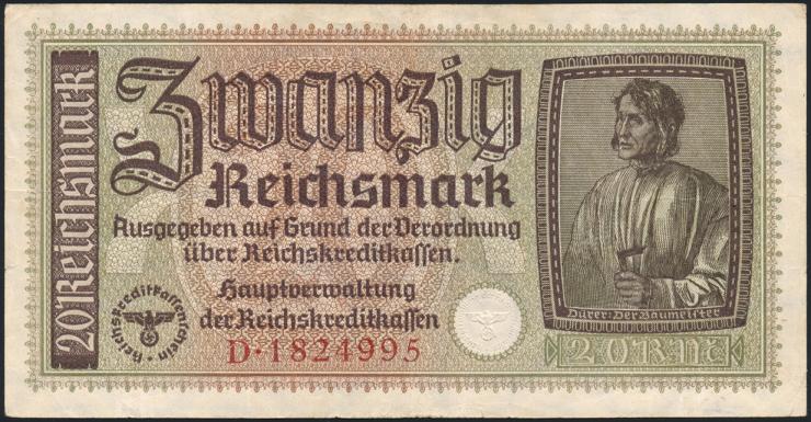 R.554a: 20 Reichsmark (1939) Reichskreditkasse (3) 