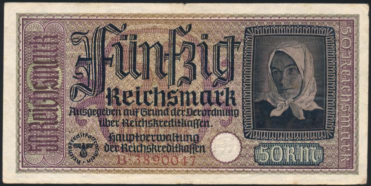 R.555a: 50 Reichsmark (1939) Reichskreditkasse (3) 