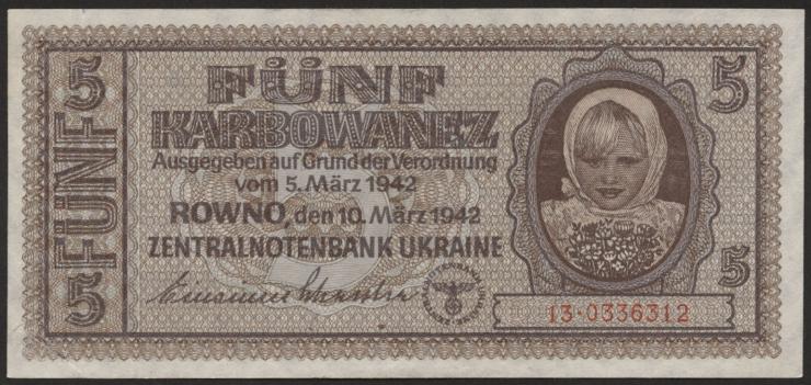 R.593b: Besetzung Ukraine 5 Karbowanez 1942 (1) 