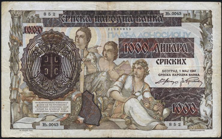 R.602: Serbien 1000 Dinara 1941 (3) 