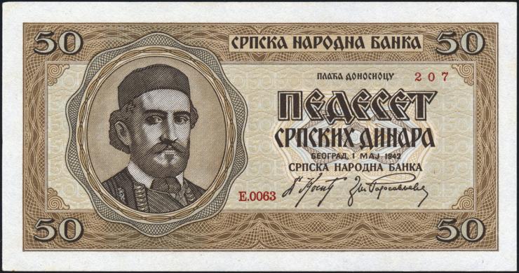 R.607: Serbien 50 Dinara 1942 (1/1-) 
