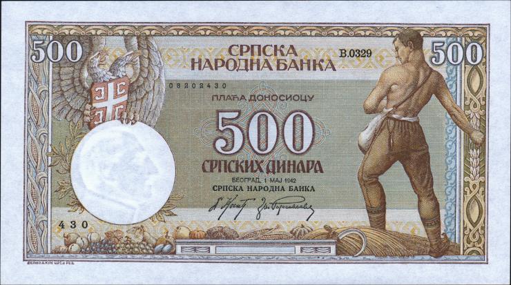 R.609: Serbien 500 Dinara 1942 (1) 