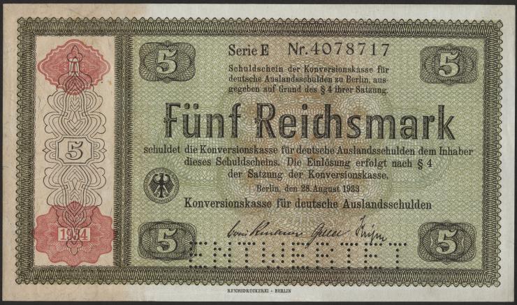 R.708E1: Konversionskasse 5 Reichsmark 1934 (1) 