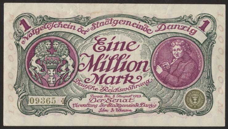 R.802a: Danzig 1 Million Mark 1923 (2) 