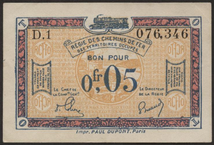 R.855a: Rheinland 0,05 Franc (1923) (1/1-) 