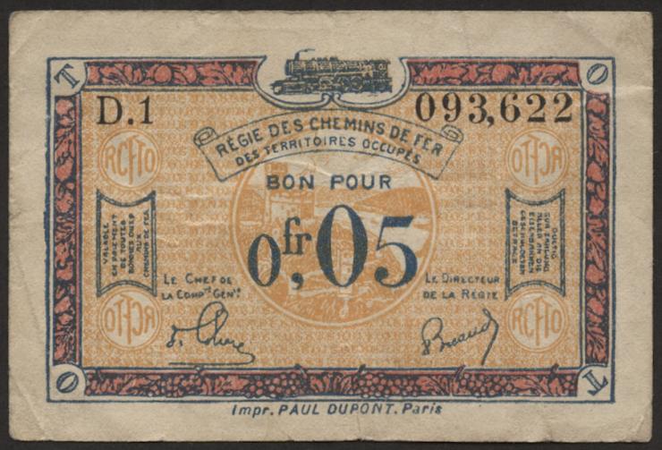 R.855a: Rheinland 0,05 Franc (1923) (3) 