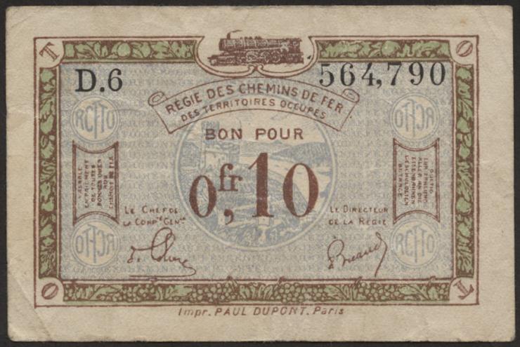R.856a: Rheinland 0,10 Franc (1923) (3) 