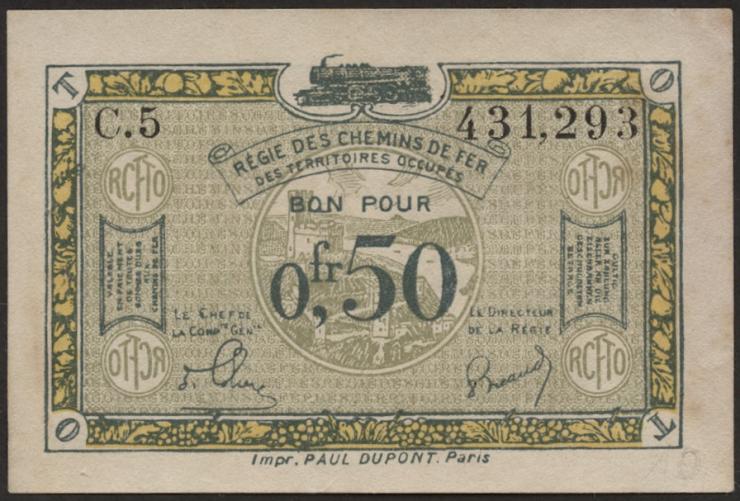 R.858a: Rheinland 0,50 Franc (1923) (2) 