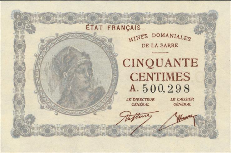 R.865: Saarland 50 Centimes 1930 (1) 
