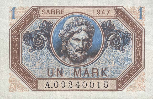 R.867: Saarland 1 Mark 1947 (1) 