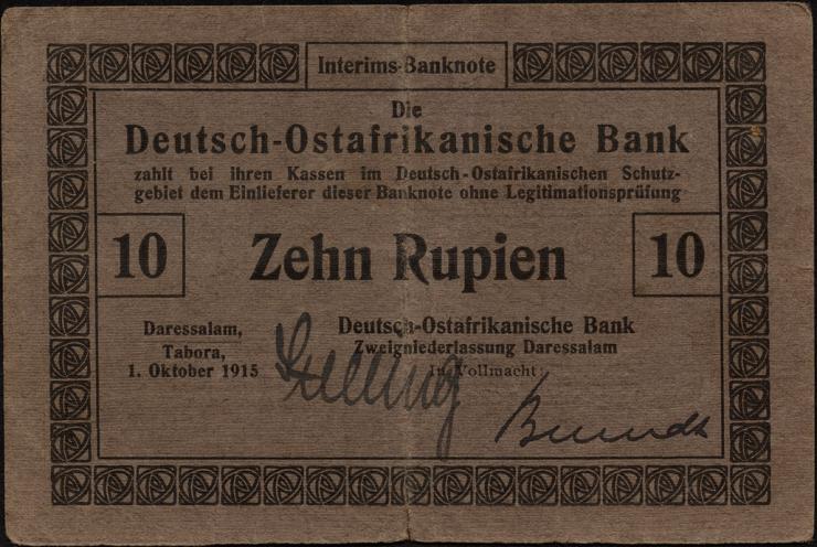 R.912a: Deutsch-Ostafrika 10 Rupien 1915 (3) 