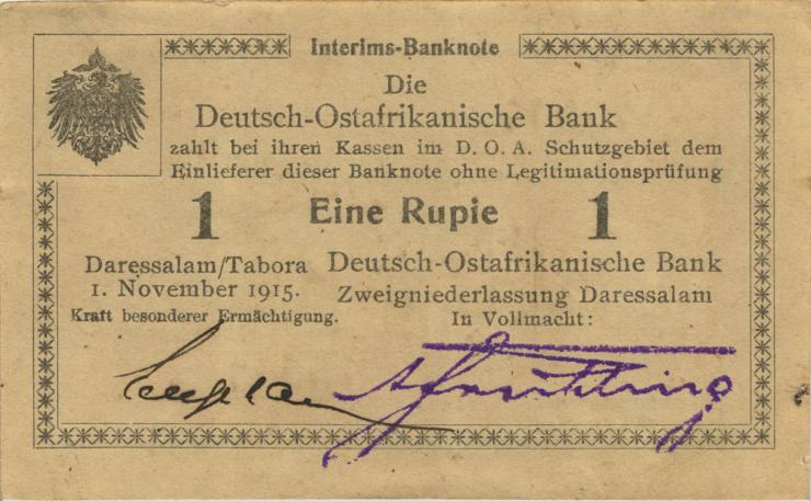 R.916l: Deutsch-Ostafrika 1 Rupie 1915 S (1/1-) 