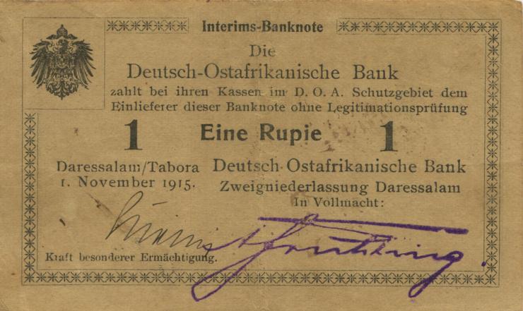 R.917b: Deutsch-Ostafrika 1 Rupie 1915 C (2) 