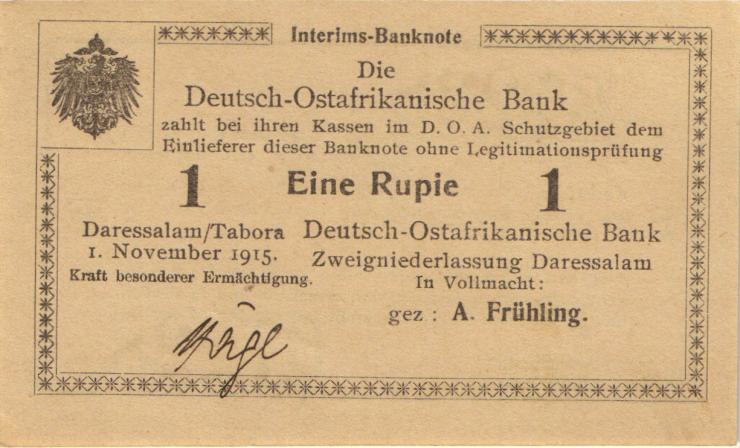 R.918c: 1 Rupie 1915 F (1) Unterschrift Häge 