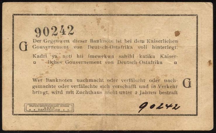 R.918e: Deutsch-Ostafrika 1 Rupie 1915 G (2) 