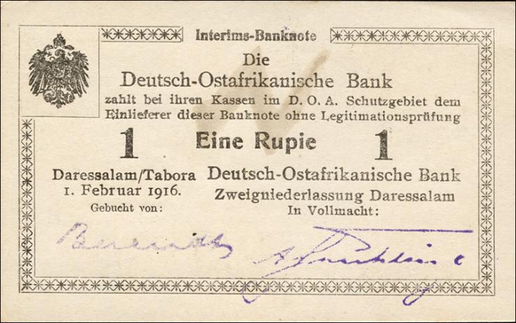 R.928f: Deutsch-Ostafrika 1 Rupie 1916 L2 (1) 