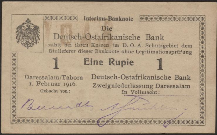 R.928r: Deutsch-Ostafrika 1 Rupie 1916 (1-) 