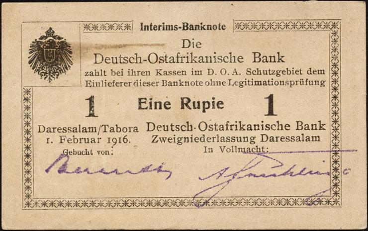 R.929m: Deutsch-Ostafrika 1 Rupie 1916 Q3 (1) 