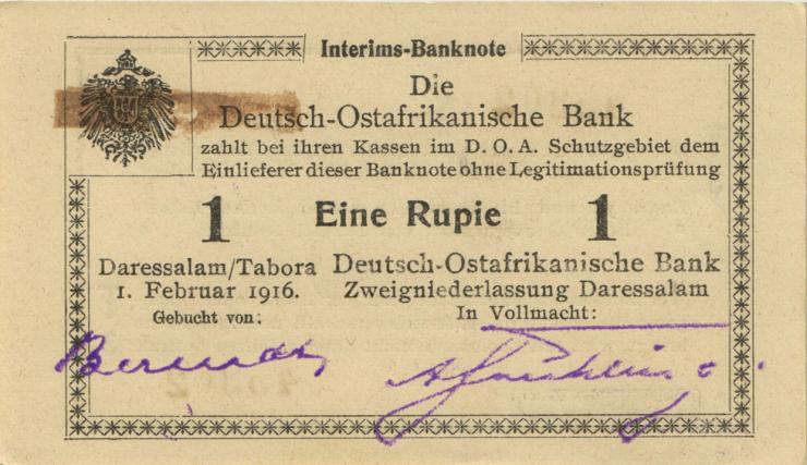 R.929u: Deutsch-Ostafrika 1 Rupie 1916 T3 (1) 