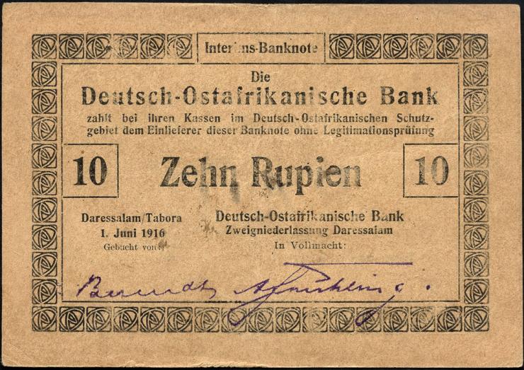 R.935a: Deutsch-Ostafrika 10 Rupien 1916 (1-) 