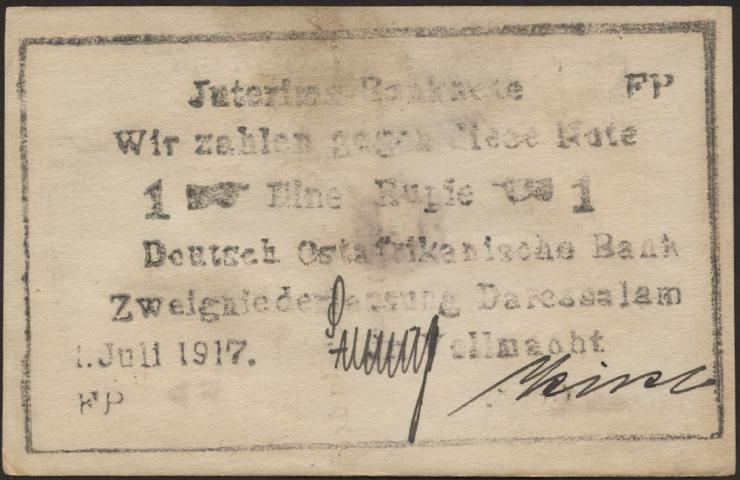 R.936b: Deutsch-Ostafrika 1 Rupie 1917 EP (2) 