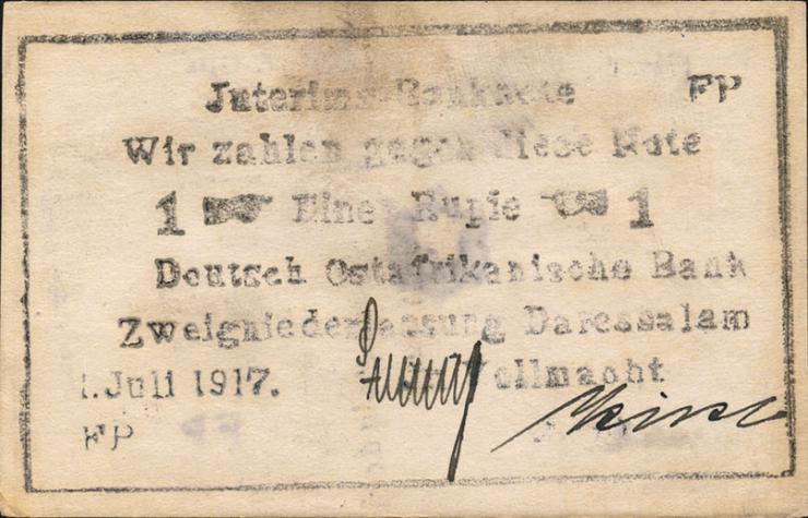 R.936d: Deutsch-Ostafrika 1 Rupie 1917 FP (1) 